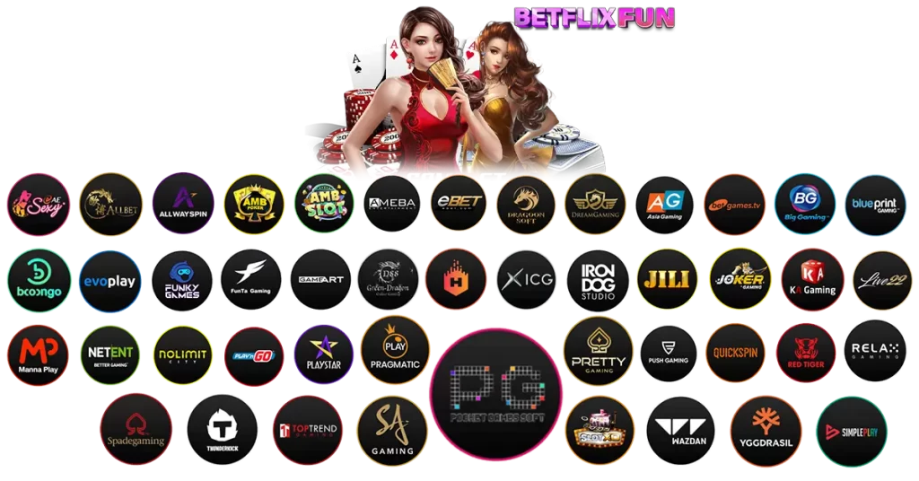 รวมค่ายเกมสล็อตทั้งหมดใน BETFLIX FUN ปี 2025